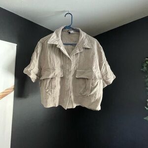 Divided Tan Utility Jacket